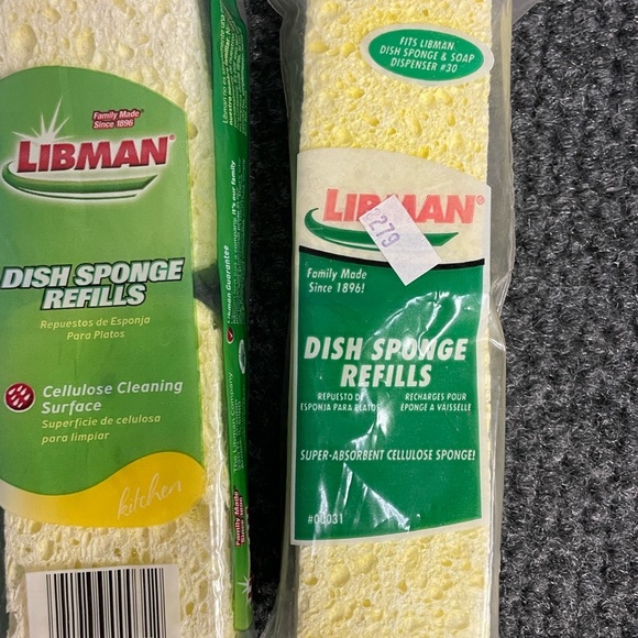 Lot of 2 Libman Dish Sponge Refills Extra Absorbent 2 Per Pack 4 Total sponges - Picture 3 of 6